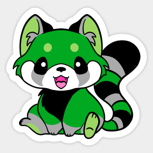 Aromantic Pride Red Panda Sticker